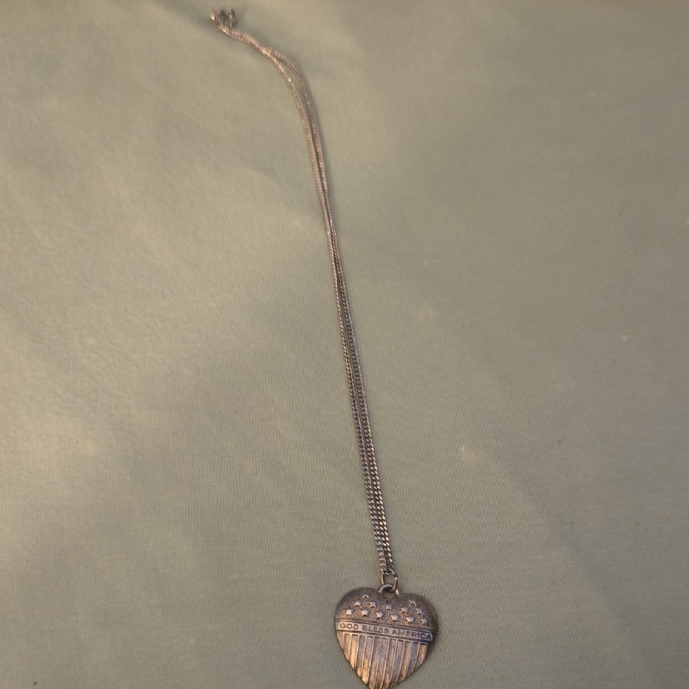 Silver Heart Pendant Necklace - Picture 2 of 2